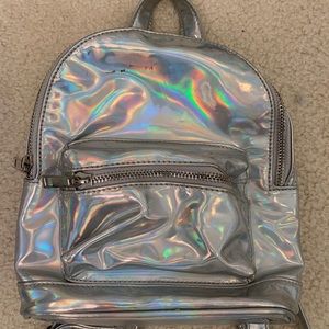 Holographic mini backpack
